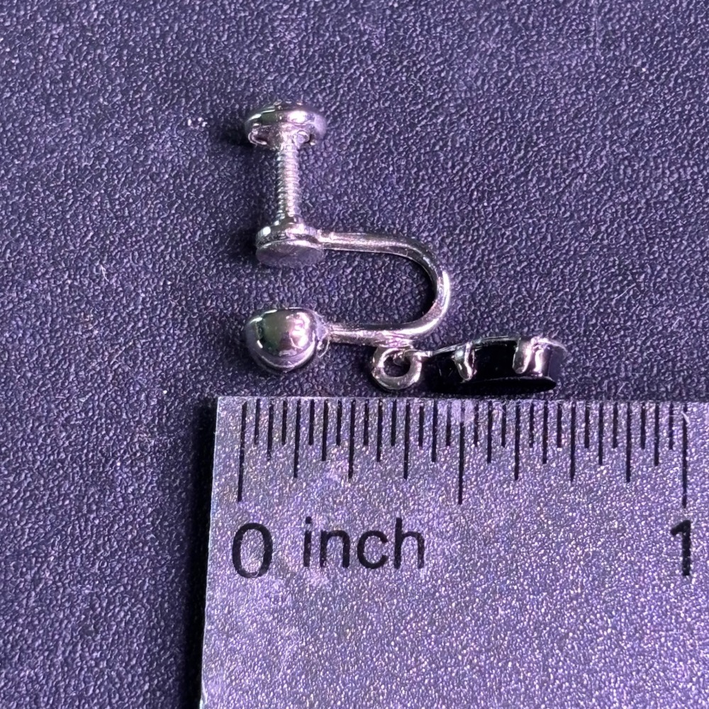 Lady Coventry Sarah Cov Sterling Black Teardrop Screw Back Earrings Boxed SS5 - Picture 8 of 10